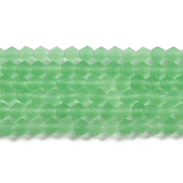 

PandaHall Imitate Austrian Crystal Frosted Glass Beads Strands, Grade AA, Faceted, Bicone, Light Green, 3x2.5mm, Hole: 0.7mm, about...