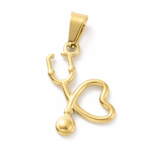 

PandaHall Vacuum Plating 304 Stainless Steel Pendants, Echometer, Golden, 21x14x2mm, Hole: 3x7mm 304 Stainless Steel Others