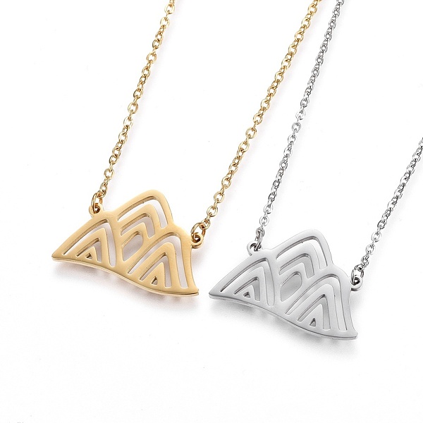 

PandaHall 304 Stainless Steel Pendant Necklaces, Mountains, Mixed Color, 18.8 inch(48cm), 1.5mm 304 Stainless Steel Multicolor