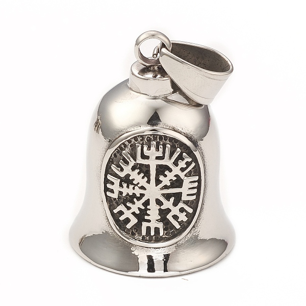 

PandaHall Vintage 304 Stainless Steel Gremlin Guardian Biker Bells Pendants, Motorcycle Biker Norse Viking Rune Bell Charms, Antique Silver...