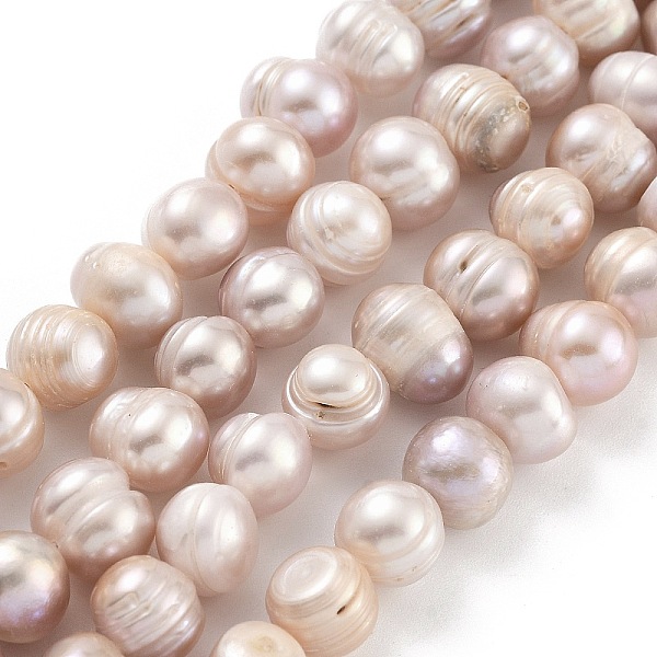 

PandaHall Natural Cultured Freshwater Pearl Beads Strands, Potato, Rosy Brown, 7~8mm, Hole: 0.6mm, about 26pcs/strand, 6.69 inch(17cm) Pearl...