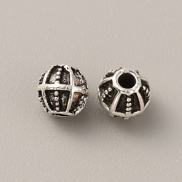 

PandaHall Tibetan Style Alloy Bead, Rondelle, Antique Silver, 6x6mm, Hole: 1.8mm, 100pcs/bag Alloy Rondelle
