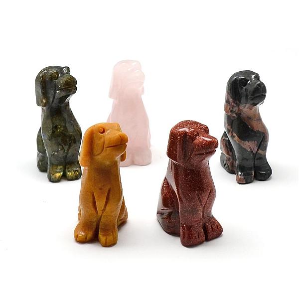 

PandaHall Mixed Stone Puppy Home Display Decorations, 3D Labrador Retriever Dog, 48~51x19~22x29~33mm Mixed Stone Dog