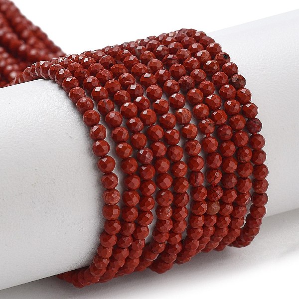 Chapelets de perles en jaspe rouge naturel