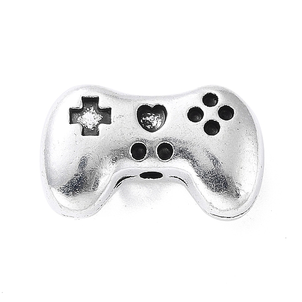 

PandaHall Tibetan Style Alloy Bead, Game Console Controller, Antique Silver, 9.5x15.5x4.5mm, Hole: 1.4mm, 208pcs/500g Alloy Others