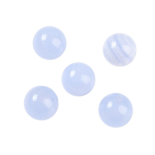 

PandaHall Natural Blue Lace Agate Beads, Half Drilled, Round, 10mm, Hole: 1mm Blue Lace Agate Round