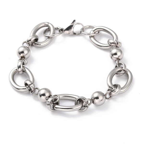 

PandaHall 304 Stainless Steel Round Link Chain Bracelets, with Lobster Claw Clasps, Stainless Steel Color, 8-1/8 inch(20.5cm) 304 Stainless...
