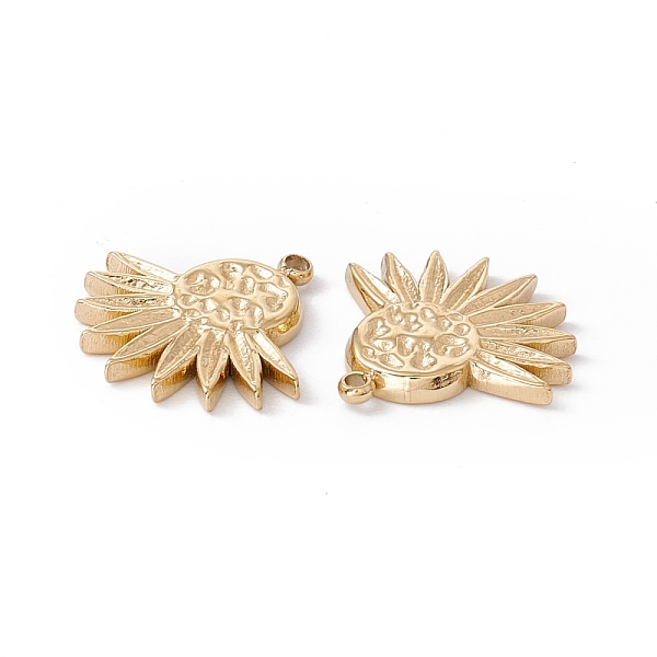 

PandaHall Ion Plating(IP) 304 Stainless Steel Pendant, Sun, Real 24K Gold Plated, 14.5x15x1.5mm, Hole: 1mm 304 Stainless Steel Flower