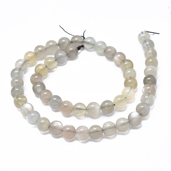 

PandaHall Natural Grey Moonstone Beads Strands, Round, 12mm, Hole: 1mm, about 3033pcs/strand, 15.7 inch(40cm) Grey Moonstone Round