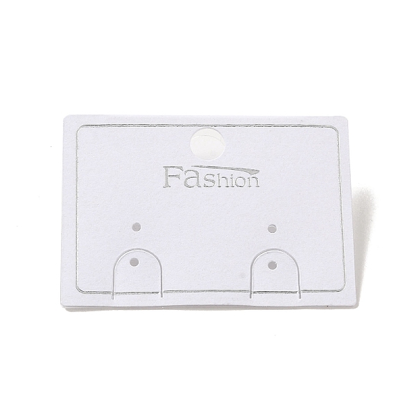 

PandaHall Paper & Plastic Earring Display Card with Word Fashion, Used For Earrings, Rectangle, White, 3.5x5x0.95cm Paper Rectangle White