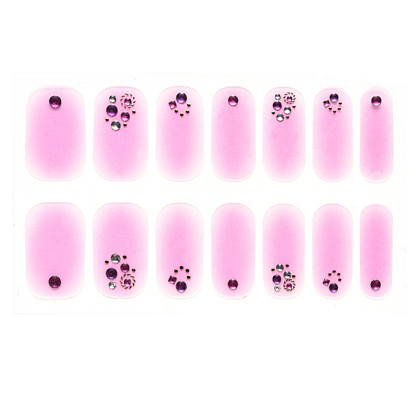 

PandaHall Full Cover Nombre Nail Stickers, Self-Adhesive, for Nail Tips Decorations, Pearl Pink, 24x8mm, 14pcs/sheet Paper Others