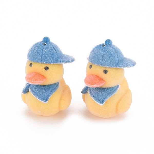 

PandaHall Flocky Plastic Beads, Half Drilled Beads, Duck, Light Khaki, 26x21.5x17mm, Hole: 1mm Plastic Duck