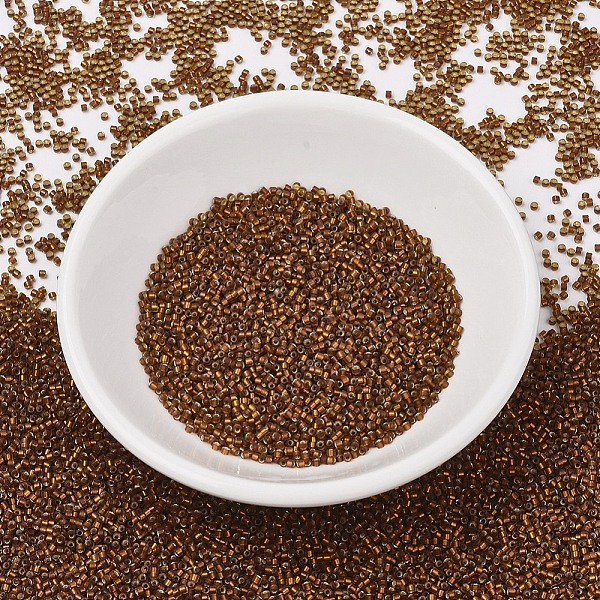 

PandaHall MIYUKI Delica Beads, Cylinder, Japanese Seed Beads, 11/0, (DB1682) Silver Lined Glazed Dark Honey, 1.3x1.6mm, Hole: 0.8mm, about..., Brown
