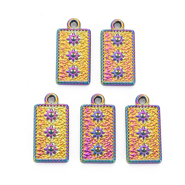 

PandaHall Rainbow Color 201 Stainless Steel Pendant Rhinestone Settings, Rectangle, Fit For 1.2mm Rhinestone, 20x10x2mm, Hole: 1.8mm 201...