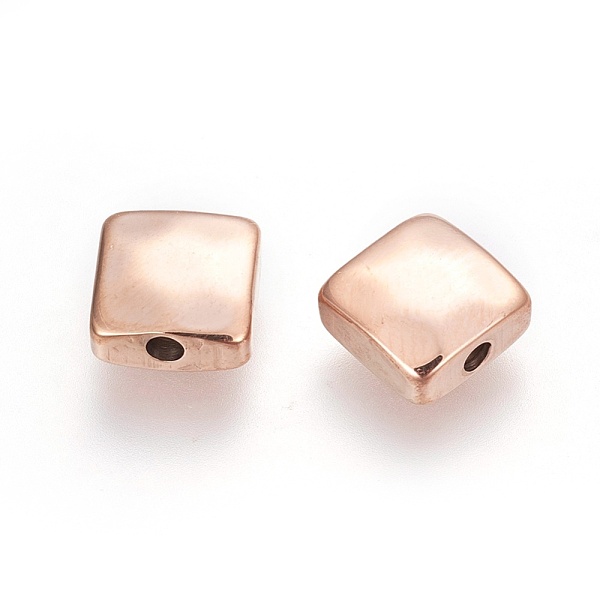 

PandaHall Ion Plating(IP) 304 Stainless Steel Beads, Square, Manual Polishing, Rose Gold, 8.5x8.5x4mm, Hole: 1.6mm 304 Stainless Steel...