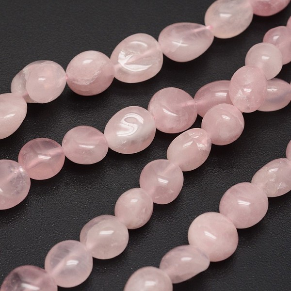

PandaHall Nuggets Natural Madagascar Rose Quartz Beads Strands, Tumbled Stone, 8~12x8~12x5~6mm, Hole: 1mm, about 33pcs/strand, 14.9 inch...