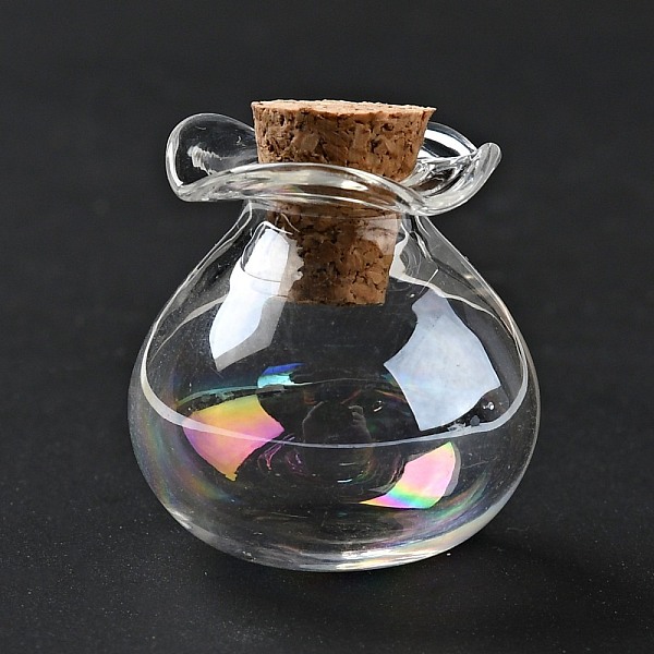 Glückstaschenform Glaskorken Flaschen Verzierung