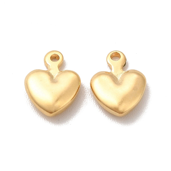 

PandaHall Brass Charms, Cadmium Free & Lead Free, Heart Charm, Real 24K Gold Plated, 9x6.5x2mm, Hole: 1mm Brass Heart