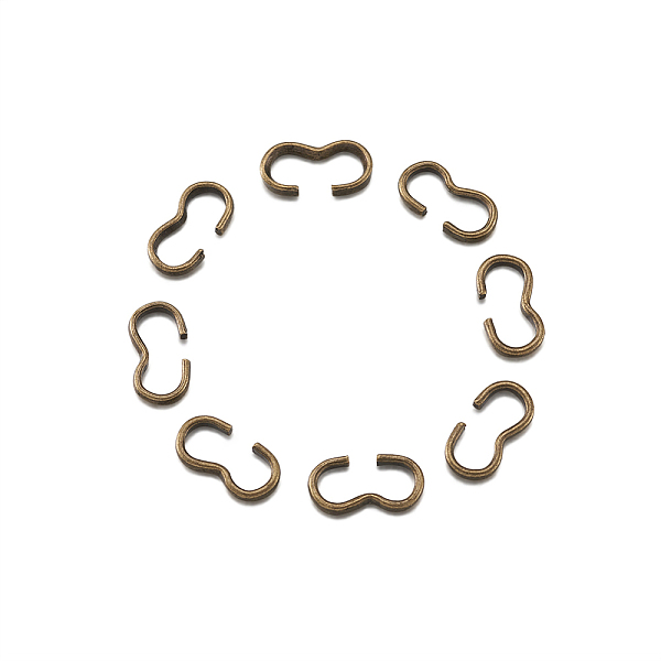 

PandaHall Iron Quick Link Connectors, Chain Findings, Number 3 Shaped Clasps, Antique Bronze, 7.5~8x4x1~2mm Iron Number