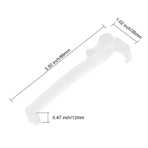 

PandaHall Gorgecraft 20Pcs PC Plastic Curtain Overlay Clips, Curtain Orbit Clips, Clear, 89x26x12mm Plastic Clear