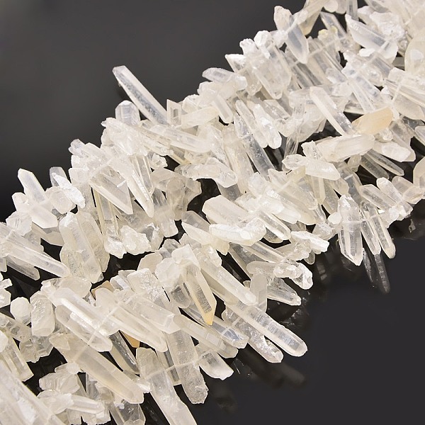

PandaHall Natural Rough Quartz Crystal Beads Strands, Rock Crystal Beads, Nuggets, Clear, 10~50x2~10mm, Hole: 1mm, about 15.4 inch~17.3 inch...