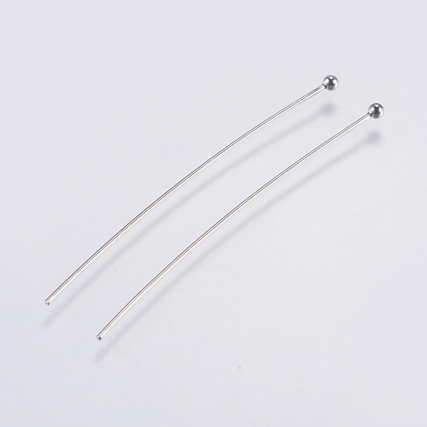 

PandaHall 304 Stainless Steel Ball Head Pins, Stainless Steel Color, 50x0.7mm, 21 Gauge, Head: 2mm 304 Stainless Steel