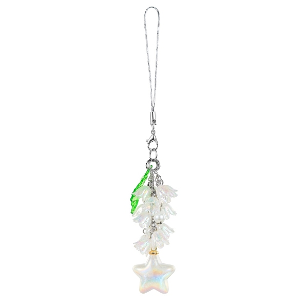 Brass  Acrylic  Glass Mobile Straps