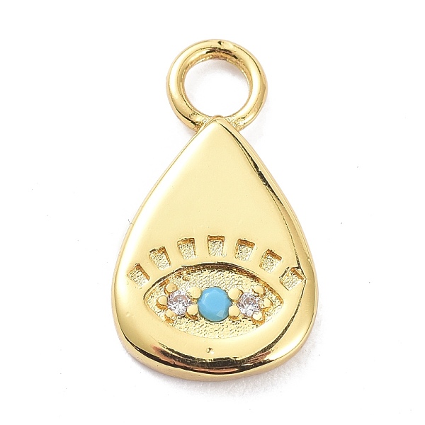 

PandaHall Brass Micro Pave Cubic Zirconia Pendants, Teardrop with Eye, Golden, 15x8.5x1.5mm, Hole: 3mm Brass+Cubic Zirconia Teardrop