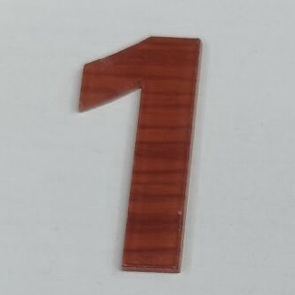 

PandaHall Acrylic Wall Stickers, Wood Grain Pattern, Number, Sienna, Num.1, 1-7/8 inch(48mm) Acrylic Number Brown