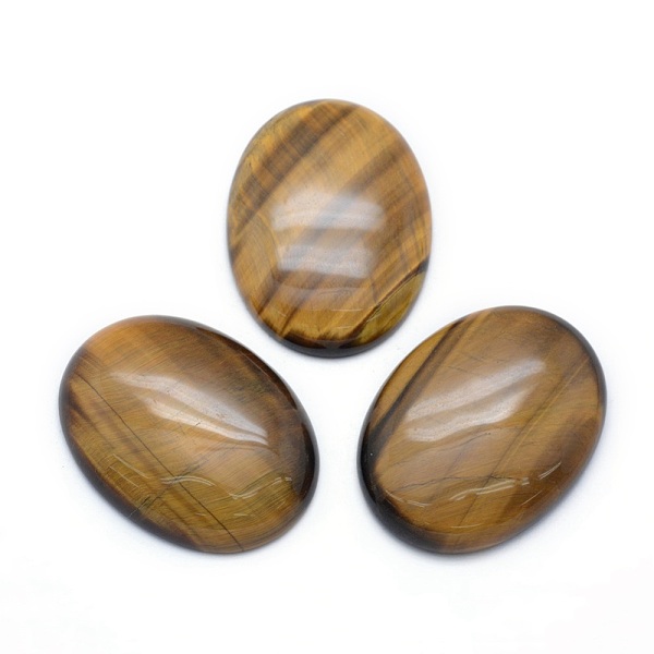 

PandaHall Natural Tiger Eye Cabochons, Oval, 40x30x7.5~8mm Tiger Eye Oval