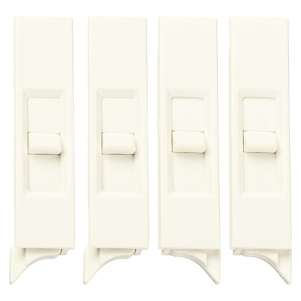 

PandaHall GORGECRAFT 2 Pairs Tilt Latch Pairs White Plastic Construction Sliding Window Latch Replacement Parts Snap-In Latch Pairs Spring...