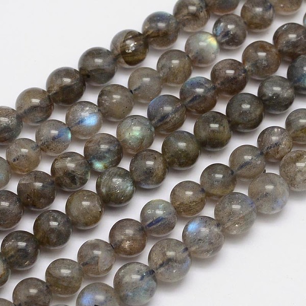 

PandaHall Natural Labradorite Round Bead Strands, Grade A, 6mm, Hole: 1mm, about 66pcs/strand, 15.5 inch Labradorite Round