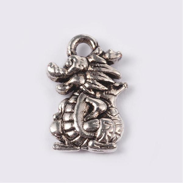 

PandaHall Tibetan Style Alloy Pendants, Dragon, Cadmium Free & Lead Free, Antique Silver, 15x10x3mm, Hole: 2mm Alloy Dragon