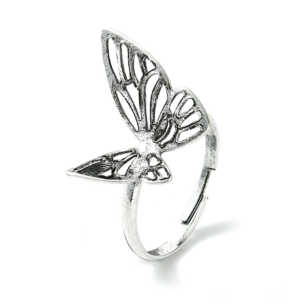 Hollow Butterfly Alloy Adjustable Rings For Women