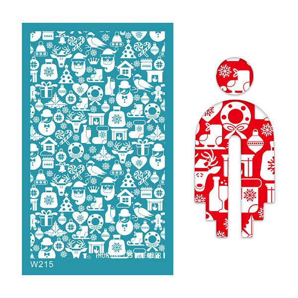 

PandaHall Reusable Polyester Screen Printing Stencil, for Painting on Wood, DIY Decoration T-Shirt Fabric, 15x9cm Polyester