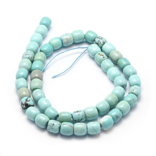 

PandaHall Natural Magnesite Beads Strands, Barrel, Dyed & Heated, 7.5~8x7.5~8mm, Hole: 1mm, about 47pcs/strand, 15.5 inch(39.3cm) Magnesite..., Green