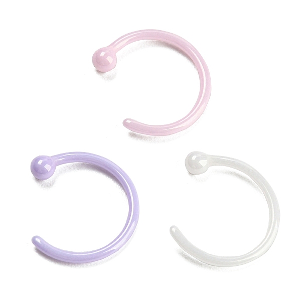 

PandaHall Hypoallergenic Bioceramics Zirconia Ceramic Hoop Nose Rings, Piercing Nose Rings, No Fading and Nickel Free, Mixed Color..., Multicolor