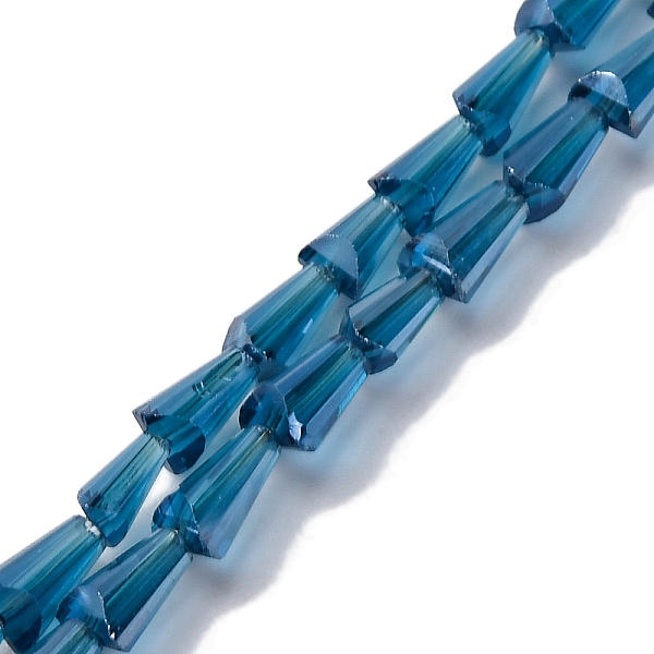 Transparentes perles de verre de galvanoplastie brins