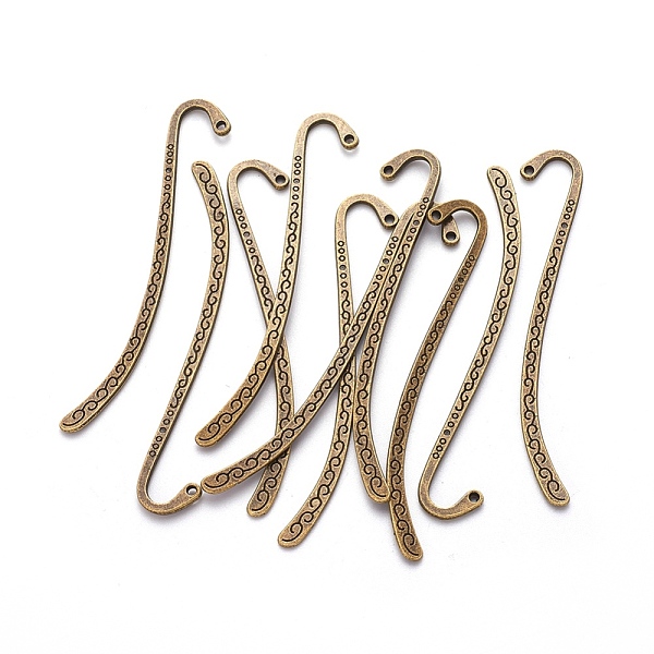 

PandaHall Tibetan Style Bookmarks, Zinc Alloy, Antique Bronze, Cadmium Free & Lead Free & Nickel Free, 84x14x1.5mm, Hole: 1.6mm Alloy