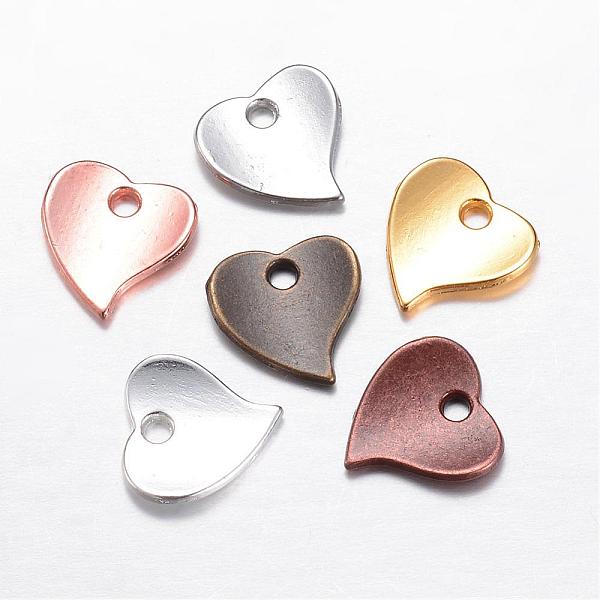 

PandaHall Alloy Charms, Heart, Mixed Color, 12x12x2mm, Hole: 1.5mm Alloy Heart Multicolor