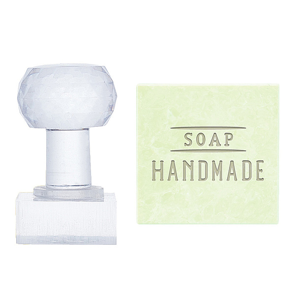 

PandaHall PH Handmade Soap Stamp Soap Embossing Stamp Acrylic Stamp with Handle Rectangle Soap Chapter Imprint Stamp for Handmade Soap...