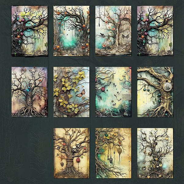 

PandaHall 30Pcs 10 Styles Magic Theme Scrapbook Paper Pads, Halloween Paper Sheets for DIY Album Scrapbook, Greeting Card, Background Paper..., Multicolor