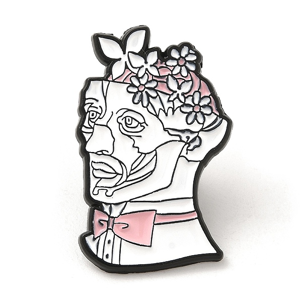 

PandaHall Black Alloy Brooches, Enamel Pins for Women Men, Human, 30.5x29x1.5mm Alloy+Enamel Human