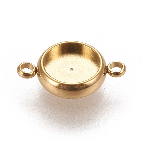 

PandaHall Ion Plating(IP) 304 Stainless Steel Links Connectors Settings, Plain Edge Bezel Cups, Flat Round, Golden, Tray: 8mm, 16x10.5x3mm...
