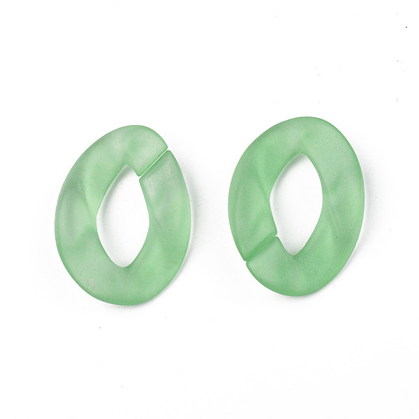 

PandaHall Transparent Acrylic Linking Rings, Quick Link Connectors, for Curb Chains Making, Frosted, Unwelded, Twist, Lime Green...