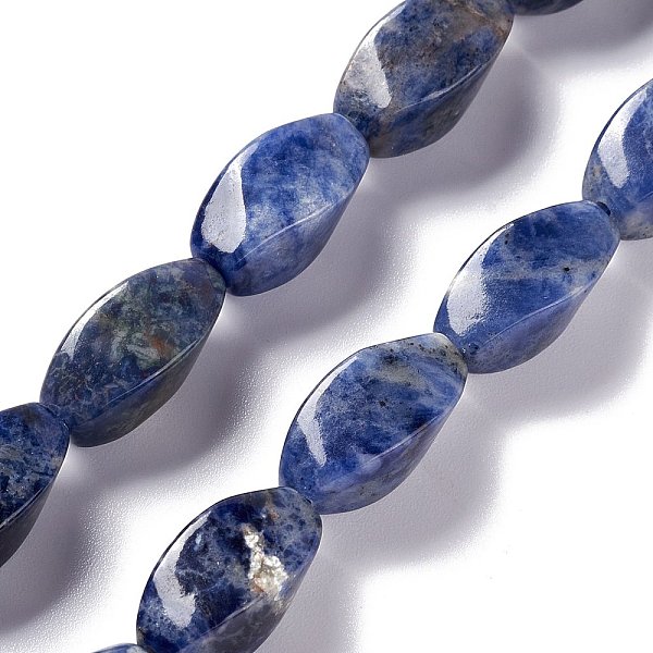 

PandaHall Natural Sodalite Beads Strands, Twist, 17x8x8mm, Hole: 1mm, about 24pcs/strand, 15.55''(39.5cm) Sodalite Twist