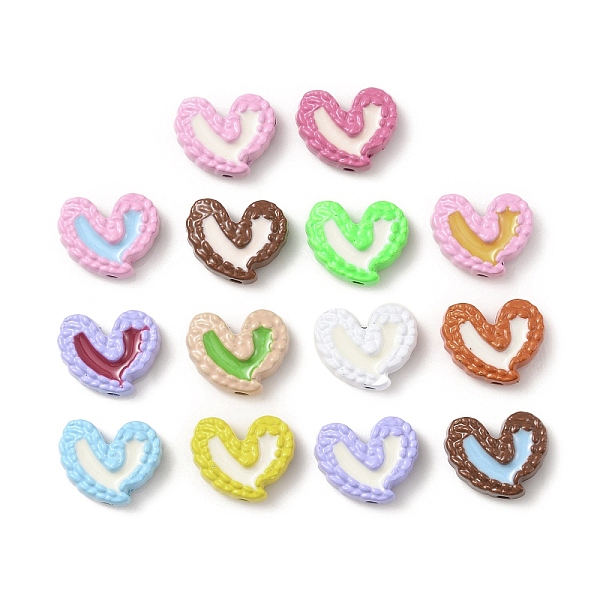 

PandaHall Spray Painted Alloy Enamel Beads, Heart, Mixed Color, 9.5x11.5x4mm, Hole: 1.5mm Alloy+Enamel Heart Multicolor