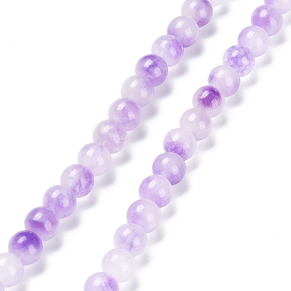 

PandaHall Faceted Rondelle Dyed Natural White Jade Bead Strands, Round, Purple, 8mm, Hole: 1mm, about 47pcs/strand, 14.29''(36.3cm) White...