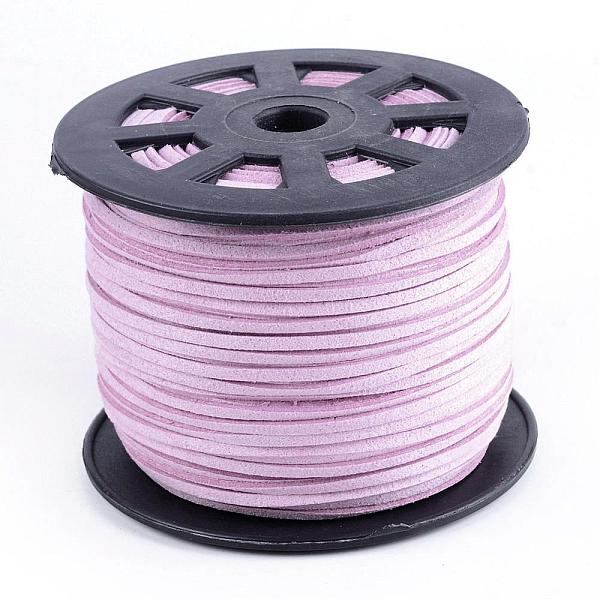 

PandaHall Faux Suede Cords, Faux Suede Lace, Plum, 1/8 inch(3mm)x1.5mm, about 100yards/roll(91.44m/roll), 300 feet/roll Faux Suede Purple