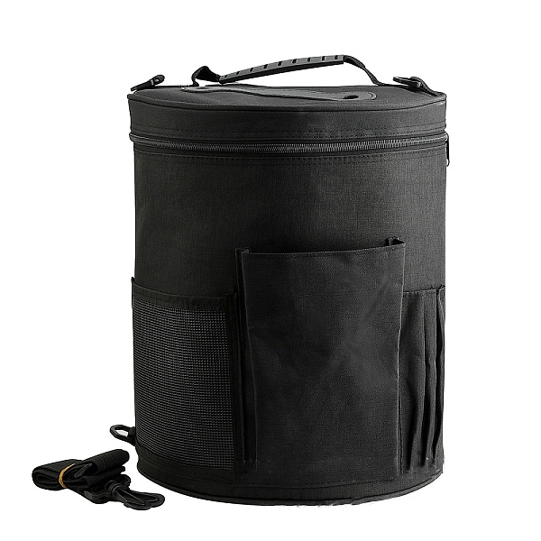 

PandaHall Oxford Cloth Drum Yarn Storage Bags, for Portable Knitting & Crochet Organizer, Black, 28x33cm Cloth Column Black
